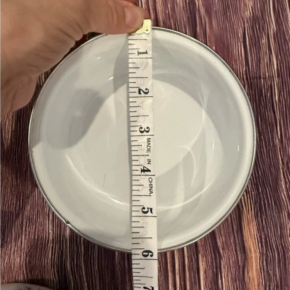 Victoria Silk Flowers Metal Enamel Nesting Bowls Mixing BowL Grandma Cottage VTG - Picture 6 of 11